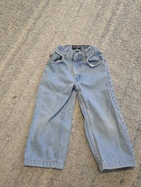 Vintage Polo Jeans Co Ralph Lauren Kids Size 4 Light Wash Denim Baggy 90s RL